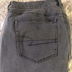 American Eagle Charcoal Curvy Mom Jean
